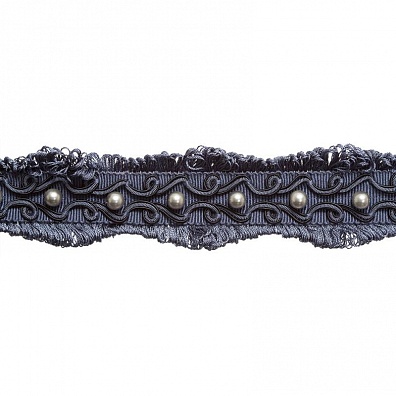 Тесьма настрочная с двухсторонней бахромой ZSR936 AY