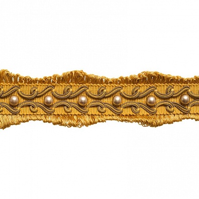 Тесьма настрочная с двухсторонней бахромой ZSR936 AY